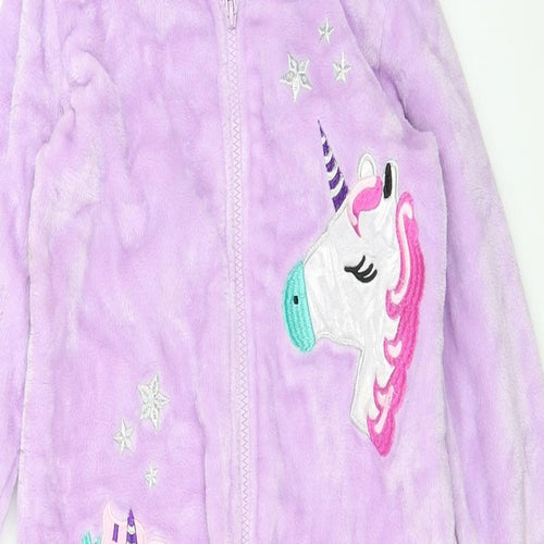 Blue Zoo Girls Purple Solid  Top One Piece Size 9-10 Years  - Unicorn Onesie