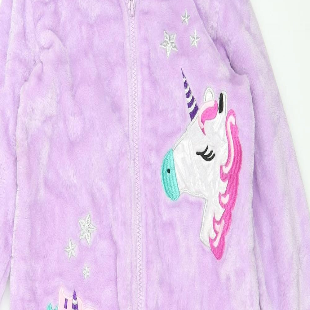 Blue Zoo Girls Purple Solid  Top One Piece Size 9-10 Years  - Unicorn Onesie