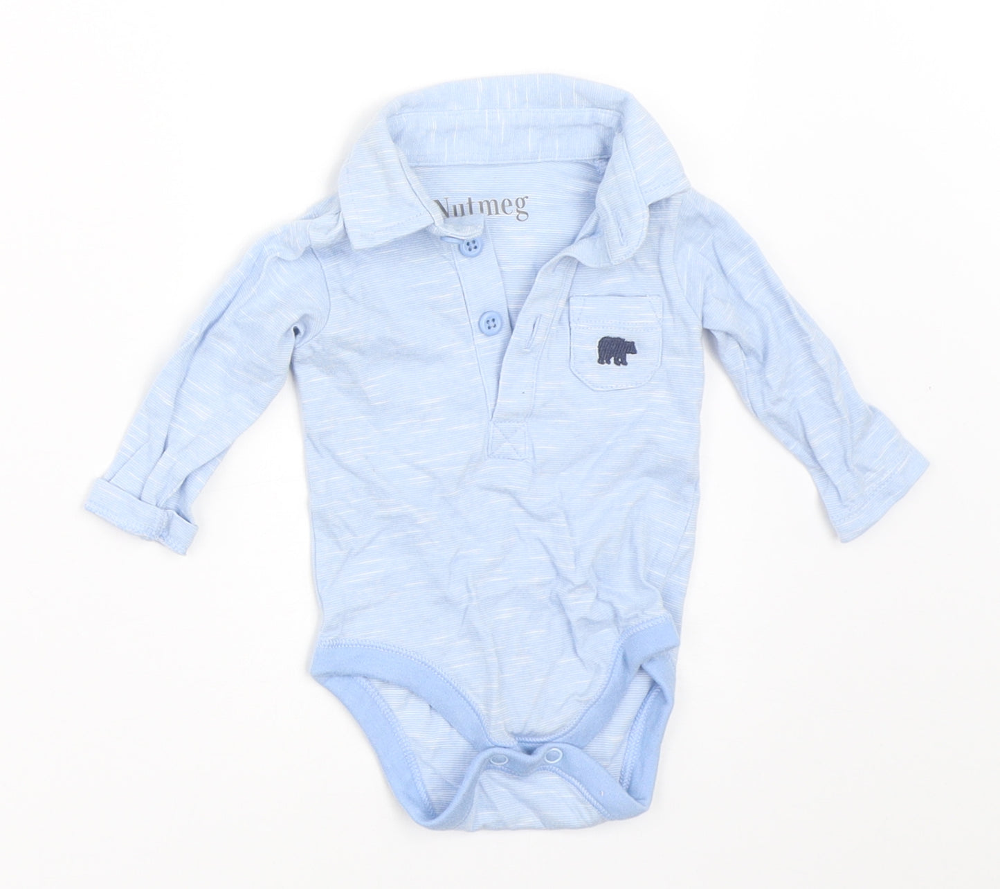 Nutmeg Boys Blue   Babygrow One-Piece Size Newborn