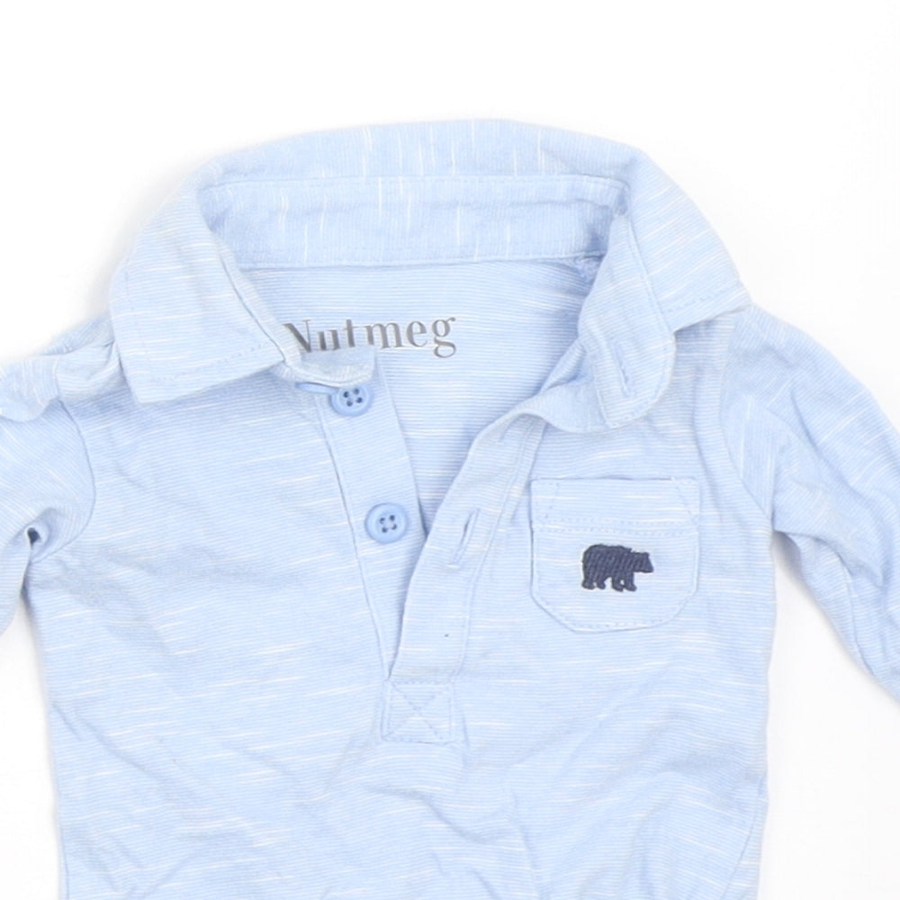 Nutmeg Boys Blue   Babygrow One-Piece Size Newborn