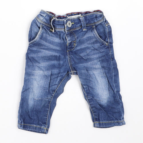 Matalan Boys Blue  Denim Capri Jeans Size 3-6 Months