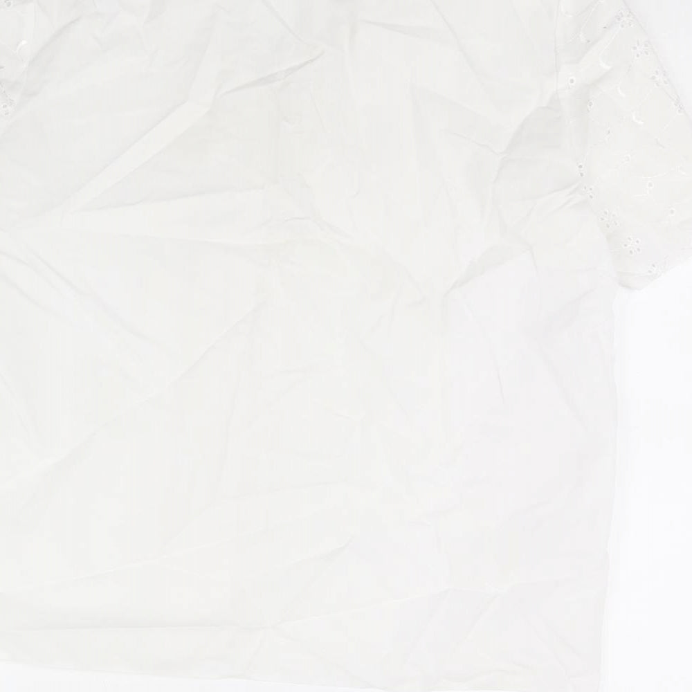 Style cut Womens White   Basic Button-Up Size 14