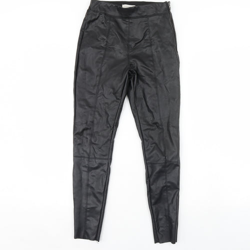 Topshop Womens Black   Capri Leggings Size 6 L24 in