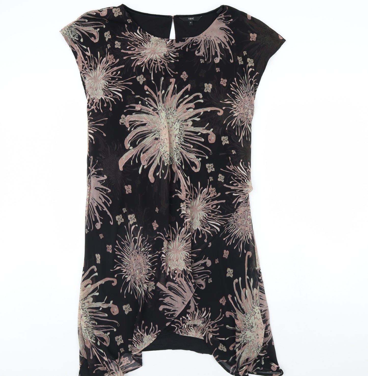 NEXT Womens Black Floral  Fit & Flare  Size 22