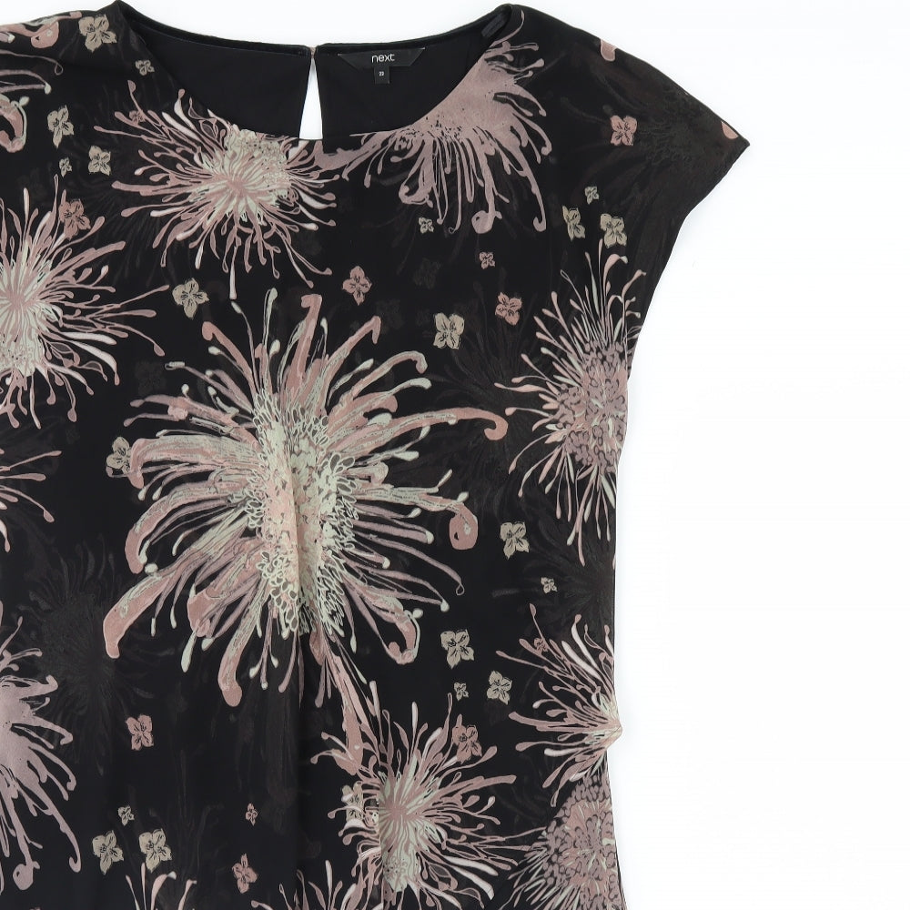 NEXT Womens Black Floral  Fit & Flare  Size 22