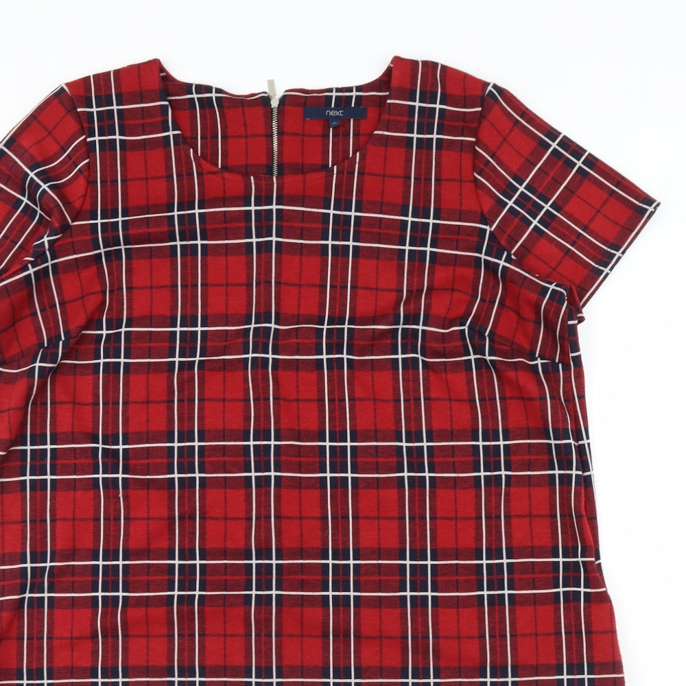 NEXT Womens Red Check  Mini  Size 22