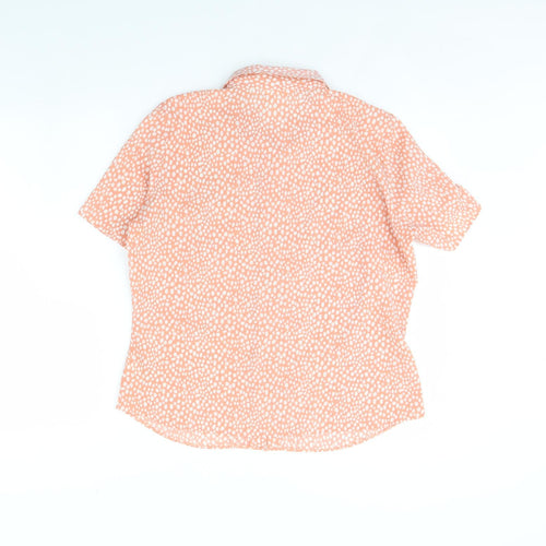 m&s Womens Pink Polka Dot  Basic Button-Up Size 14