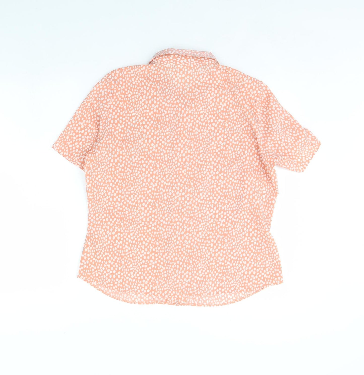 m&s Womens Pink Polka Dot  Basic Button-Up Size 14
