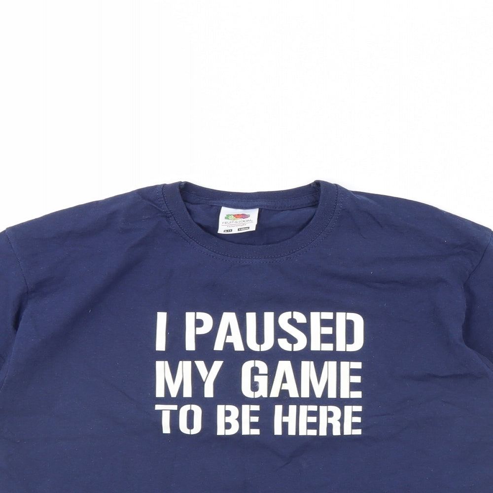 Fruit of the Loom Boys Blue   Basic T-Shirt Size 9 Years  - Gaming