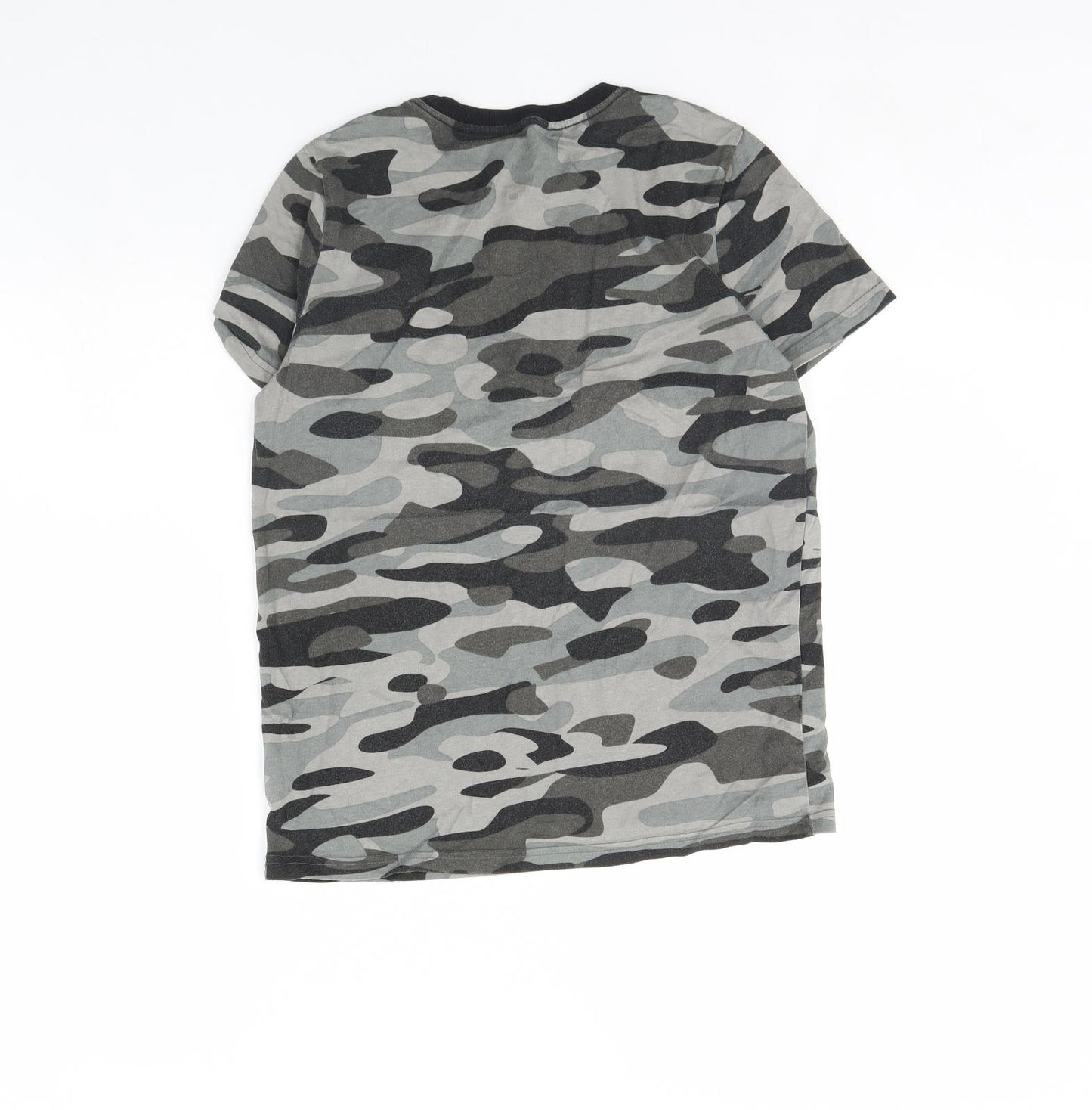 F&F Boys Grey Camouflage  Basic T-Shirt Size 11 Years  - Brooklyn