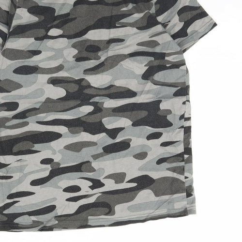 F&F Boys Grey Camouflage  Basic T-Shirt Size 11 Years  - Brooklyn