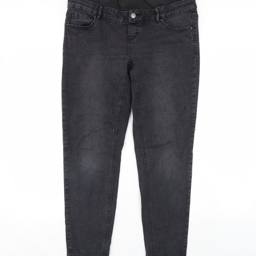 Pieces Womens Black  Denim Skinny Jeans Size 38 in L30 in