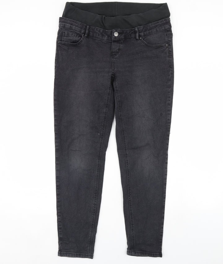 Pieces Womens Black Denim Skinny Jeans Size 38 in L30 in