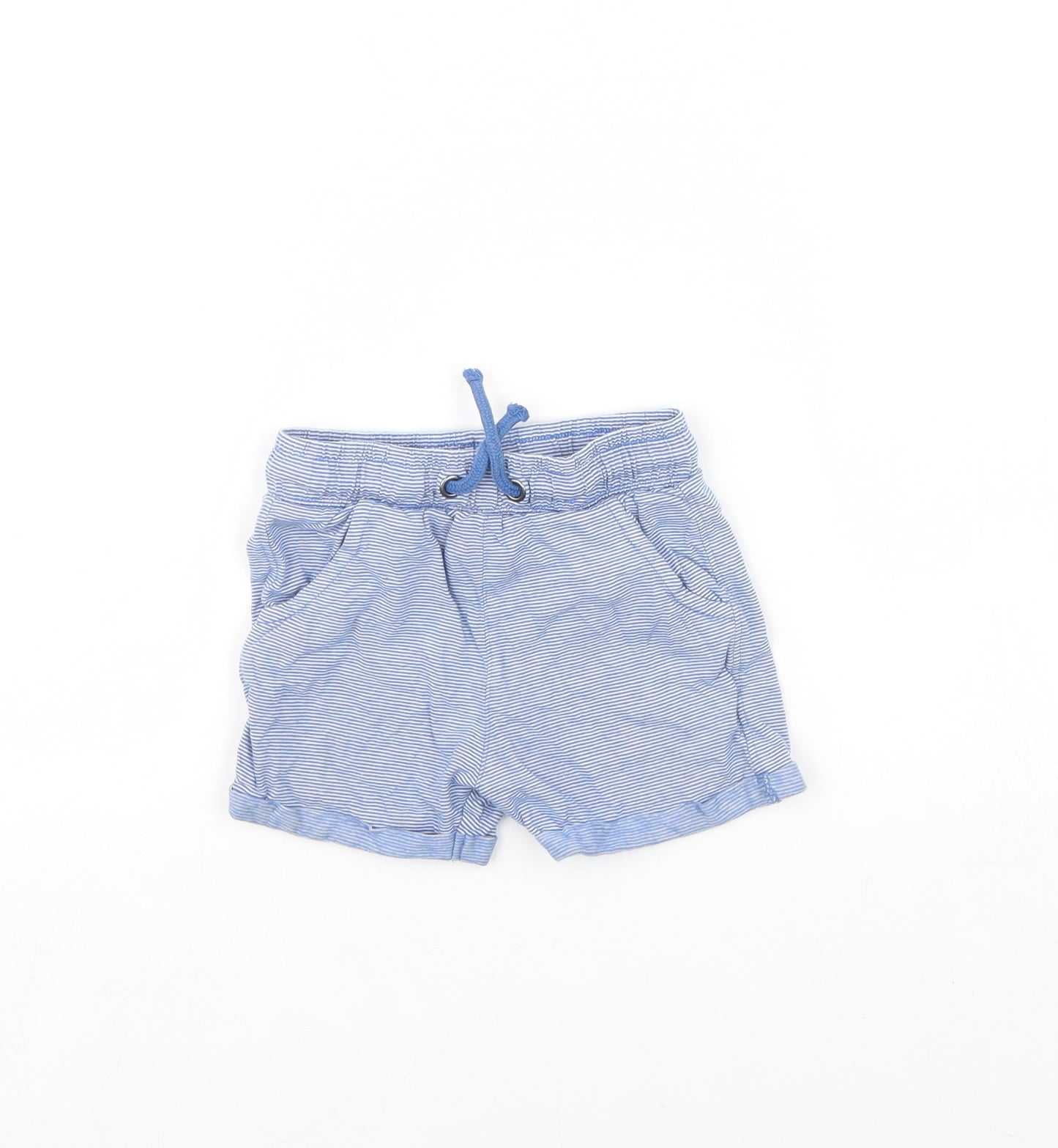 TU Baby Blue Striped  Cropped Trousers Size 18 Months
