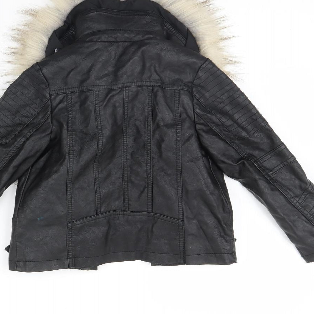River Island Girls Black   Jacket  Size 6 Years