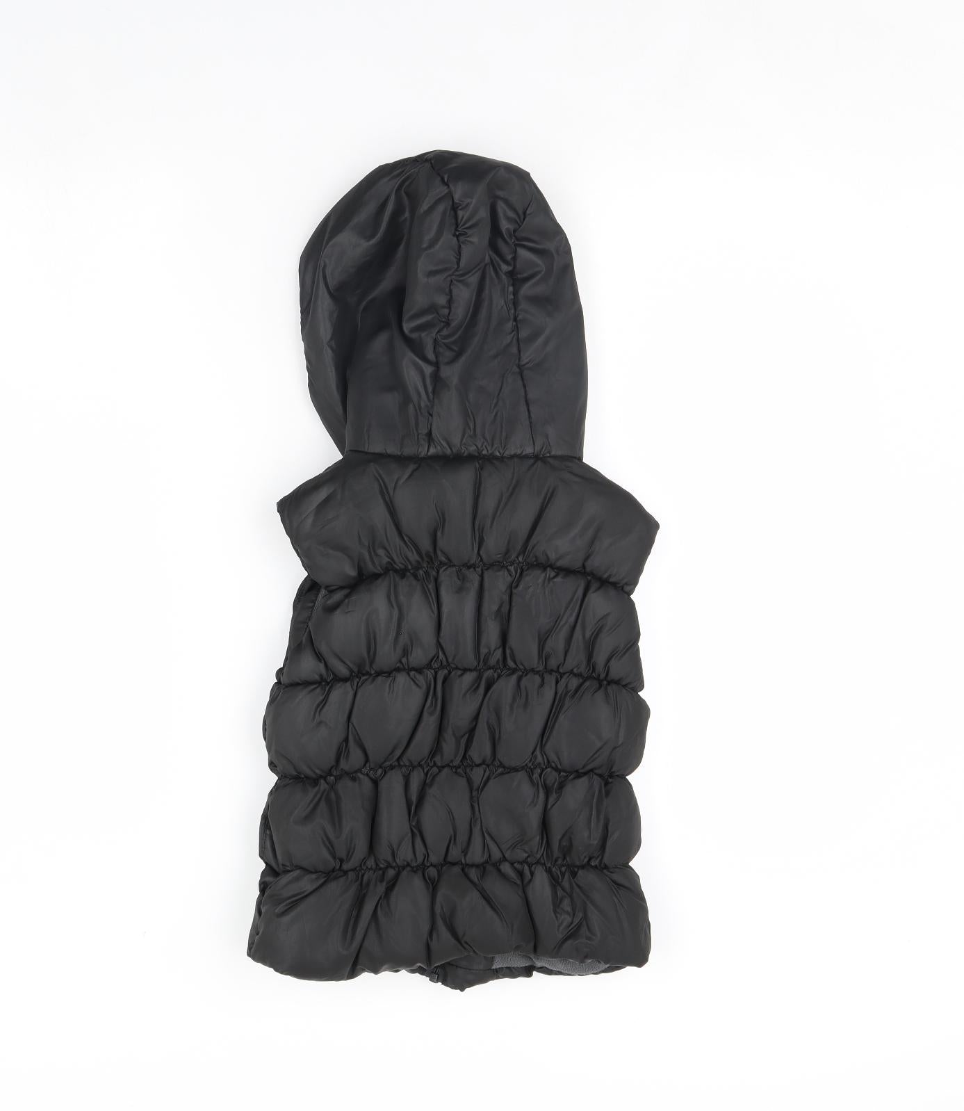 NEXT Girls Black   Gilet Coat Size 7 Years