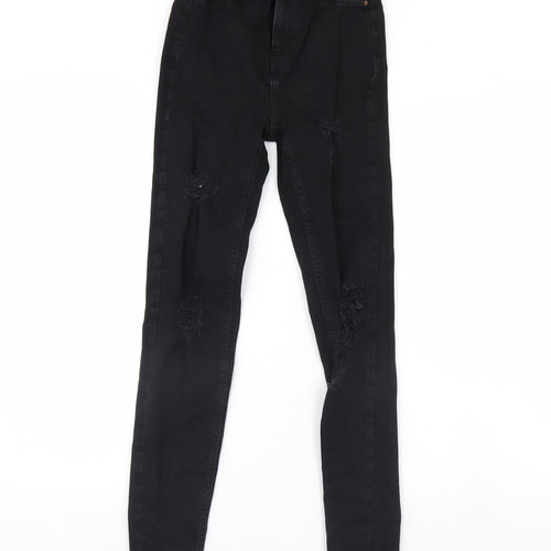 Denim & Co. Womens Black  Denim Skinny Jeans Size 6 L28 in