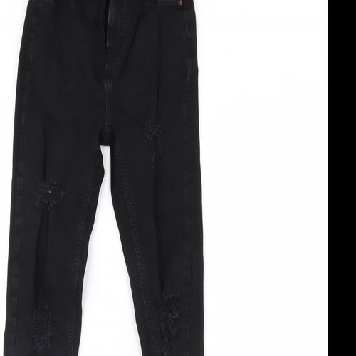 Denim & Co. Womens Black  Denim Skinny Jeans Size 6 L28 in