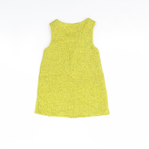 NEXT Girls Yellow   Pinafore/Dungaree Dress  Size 3 Years