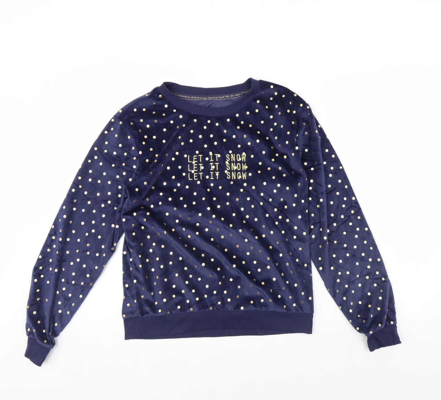 George Womens Blue Polka Dot  Cami Pyjama Top Size 8  - Let it snow
