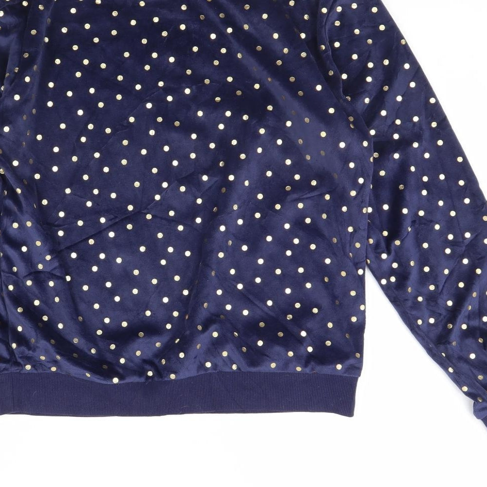 George Womens Blue Polka Dot  Cami Pyjama Top Size 8  - Let it snow
