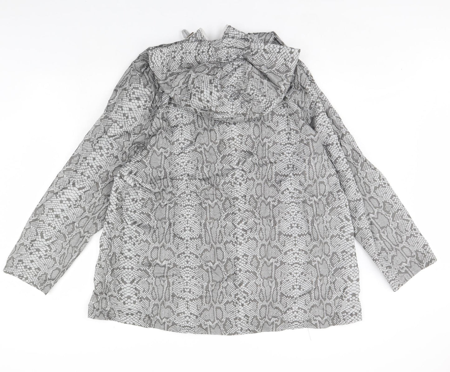 Love Coats Womens Grey Animal Print  Rain Coat Coat Size 24