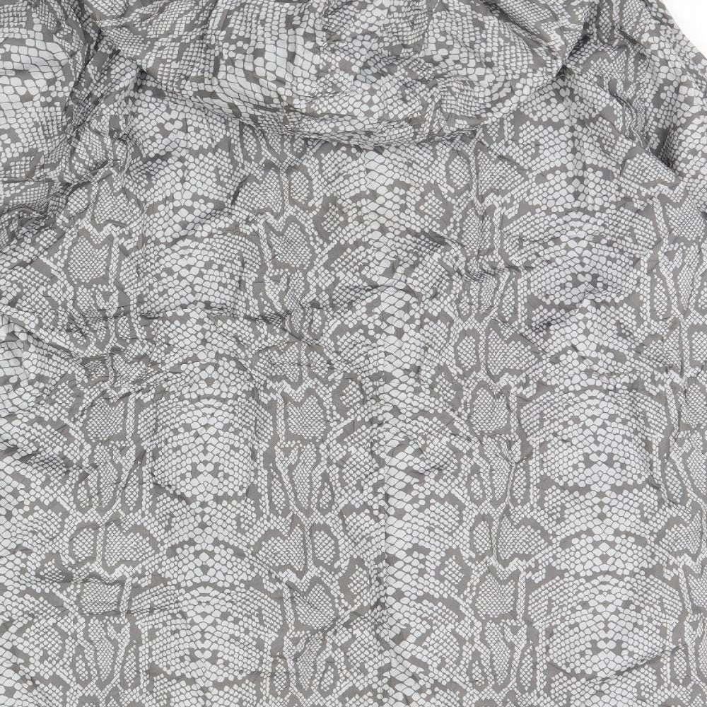 Love Coats Womens Grey Animal Print  Rain Coat Coat Size 24