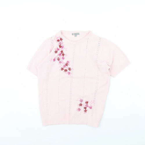 Mia Moda Womens Pink   Pullover Jumper Size S