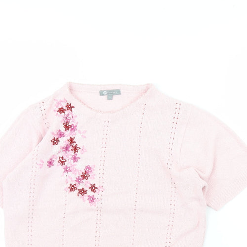 Mia Moda Womens Pink   Pullover Jumper Size S