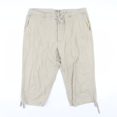B natural  Womens Beige   Cargo Trousers Size XL L20 in