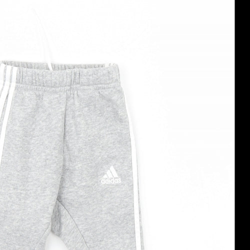 adidas Baby Grey   Jogger Trousers Size 12 Months