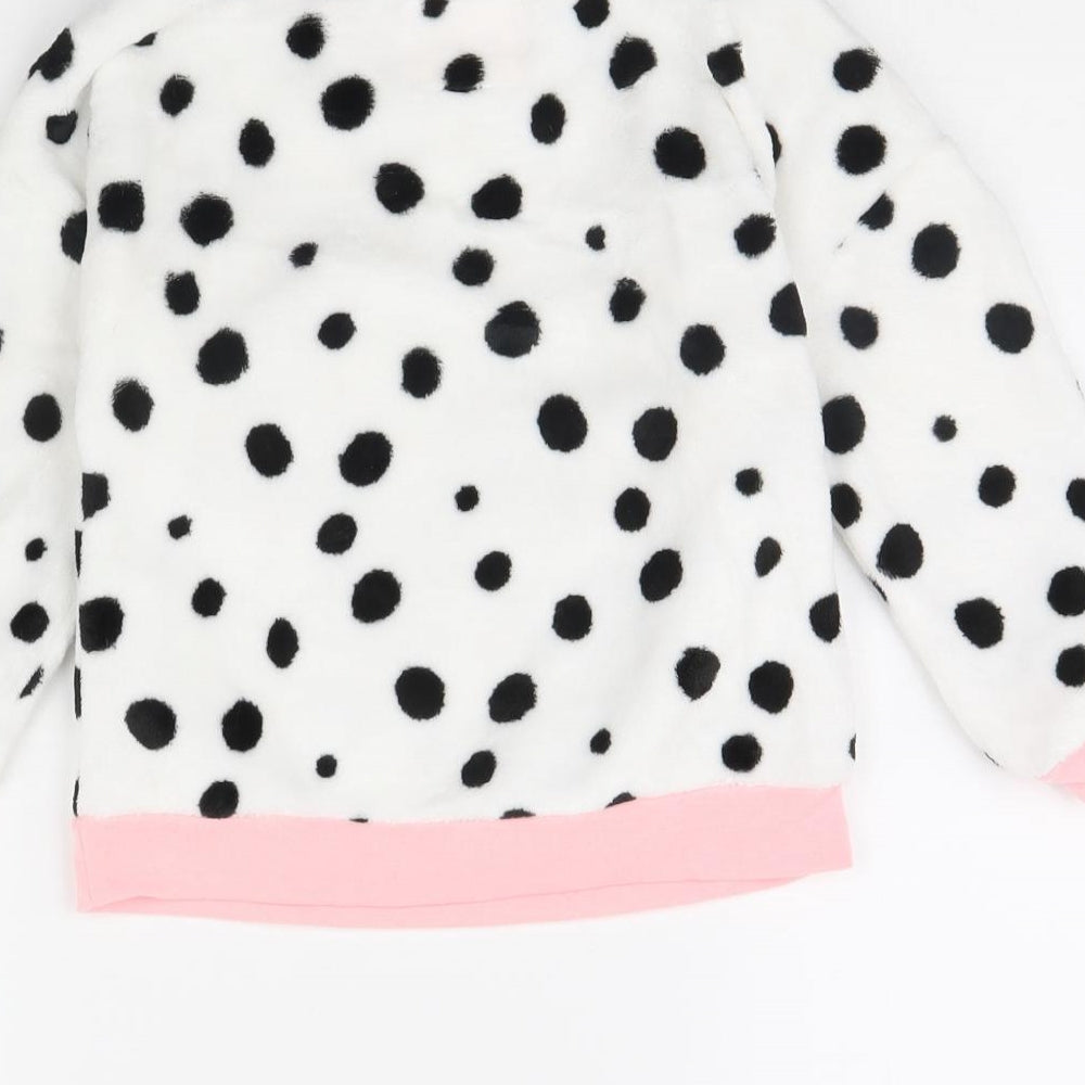 TU Girls White Polka Dot  Cami Pyjama Top Size 5 Years  - 101 Dalmations