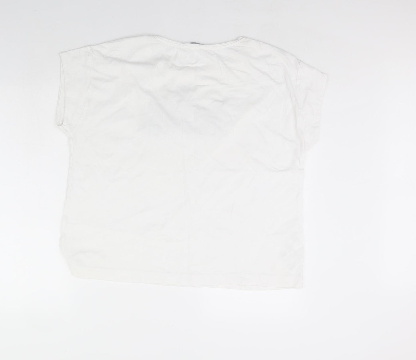 Violeta Womens White   Basic T-Shirt Size XL  - LOVE