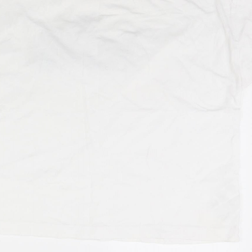 Violeta Womens White   Basic T-Shirt Size XL  - LOVE