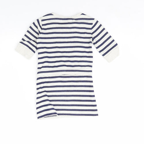 Emoi Girls Blue Striped  Jumper Dress  Size 4 Years