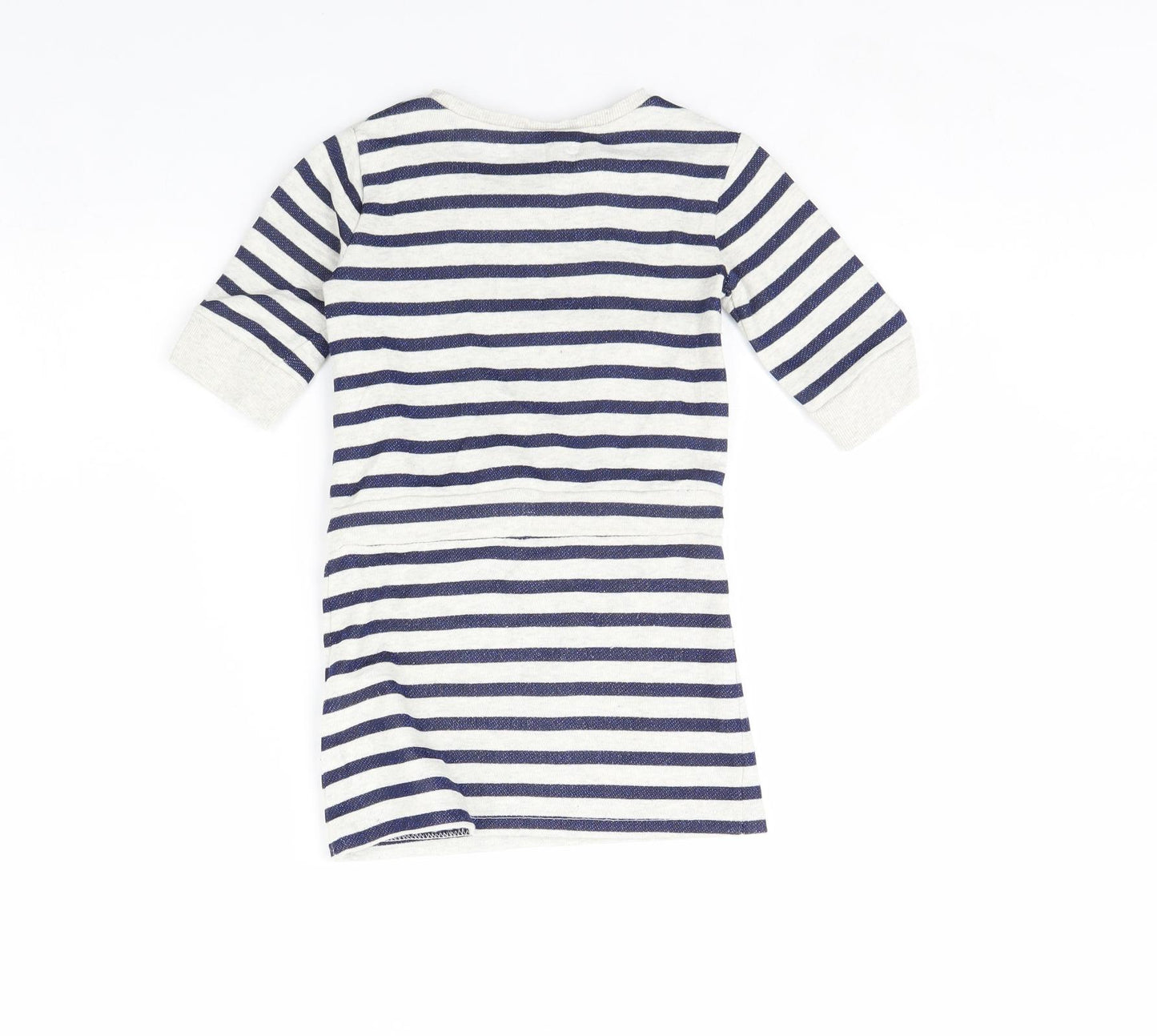 Emoi Girls Blue Striped  Jumper Dress  Size 4 Years