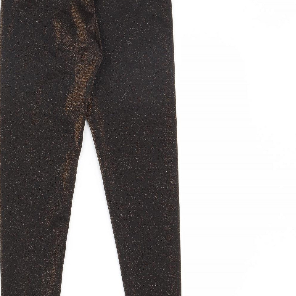 m&s Womens Gold   Capri Leggings Size 8 L27 in