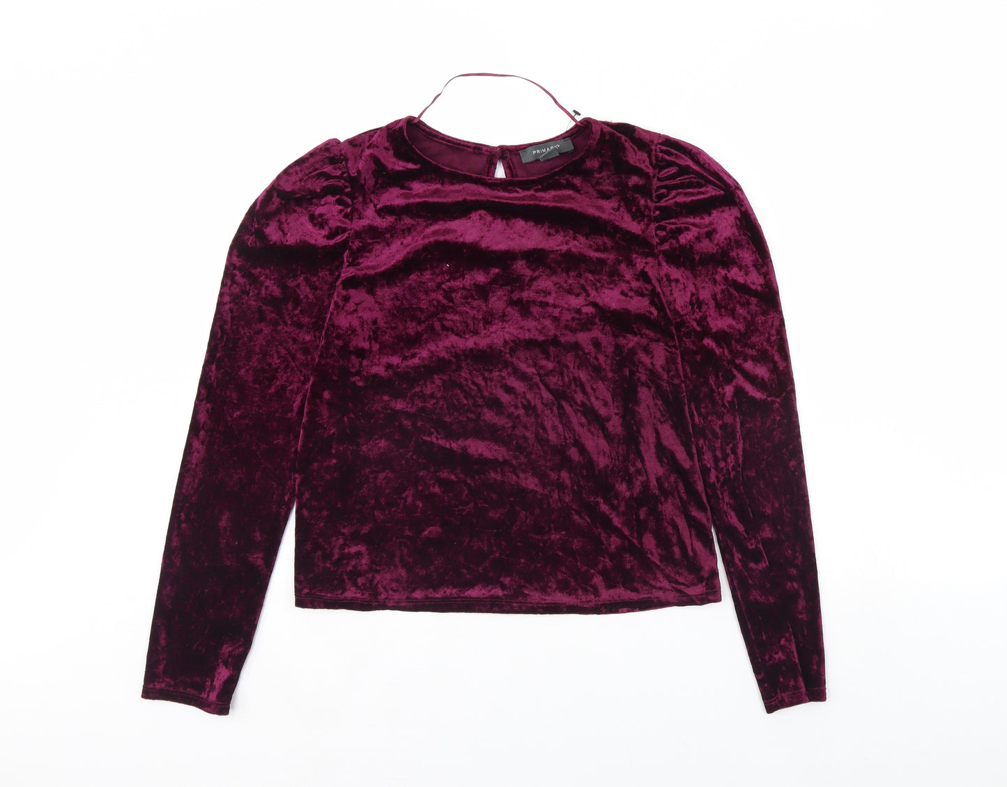 Primark Womens Purple  Velour Basic Blouse Size 10