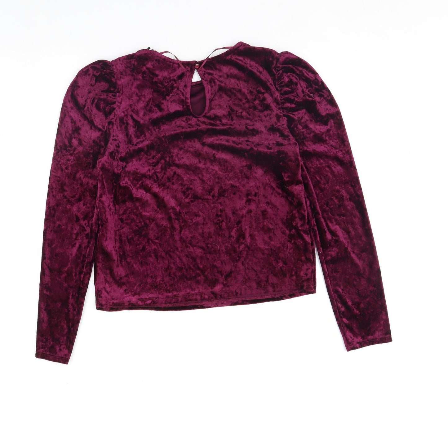 Primark Womens Purple  Velour Basic Blouse Size 10