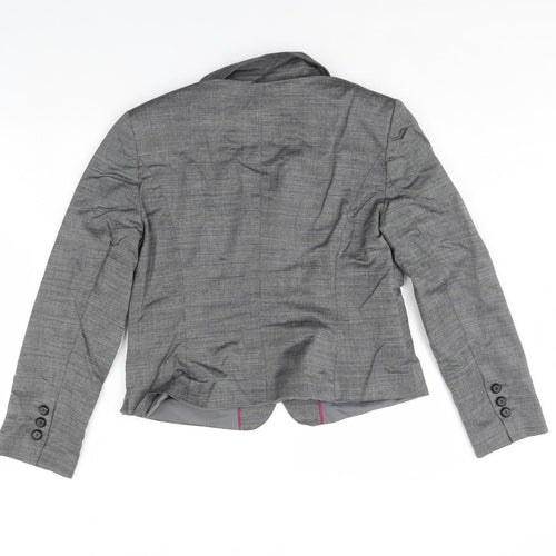 m&s Womens Grey   Jacket Blazer Size 14  - Shoulder Pads