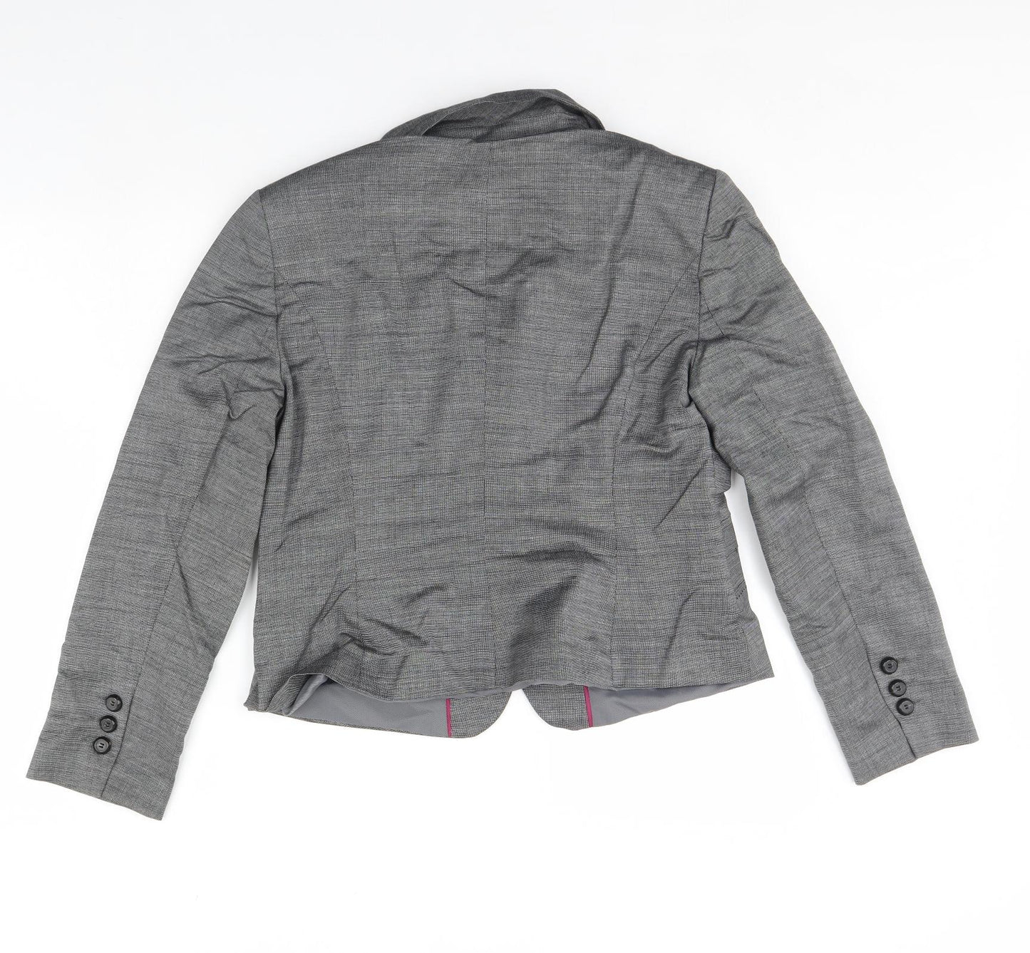 m&s Womens Grey   Jacket Blazer Size 14  - Shoulder Pads