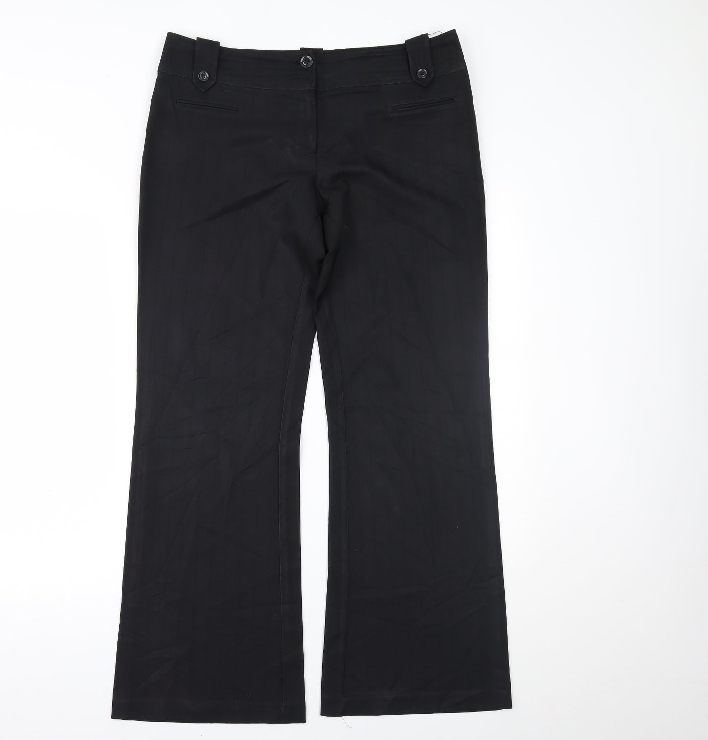 F&F Womens Black   Trousers  Size 12 L28 in