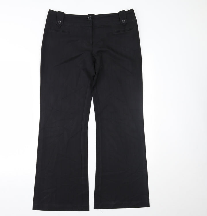 F&F Womens Black   Trousers  Size 12 L28 in