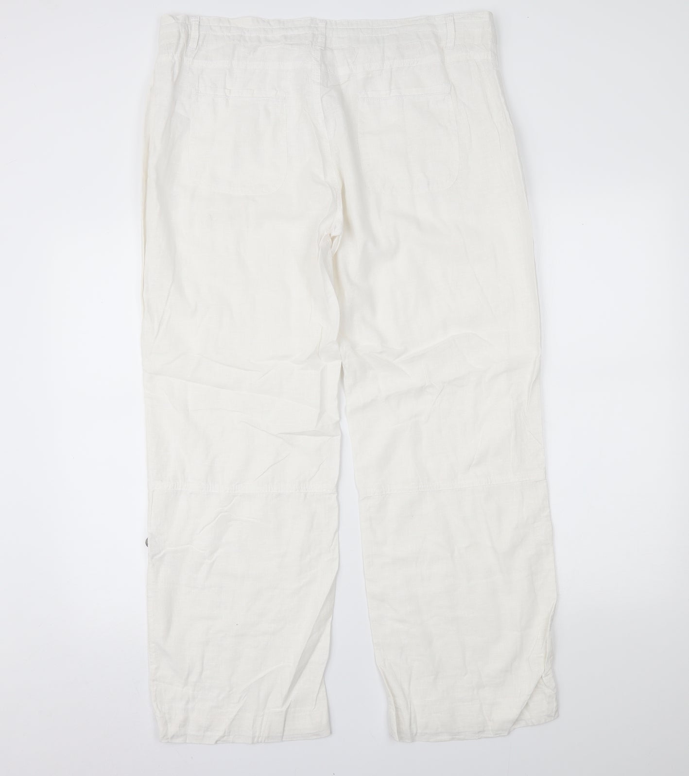 Primark Womens White   Trousers  Size 16 L26 in