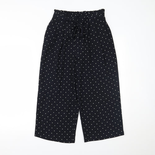Zara Womens Blue Polka Dot  Trousers  Size S