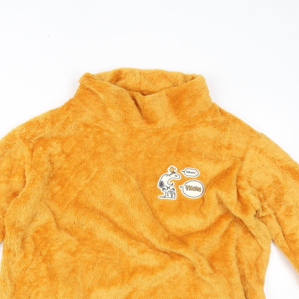 Uniqlo Womens Yellow Solid  Top Pyjama Top Size L  - SNOOPY