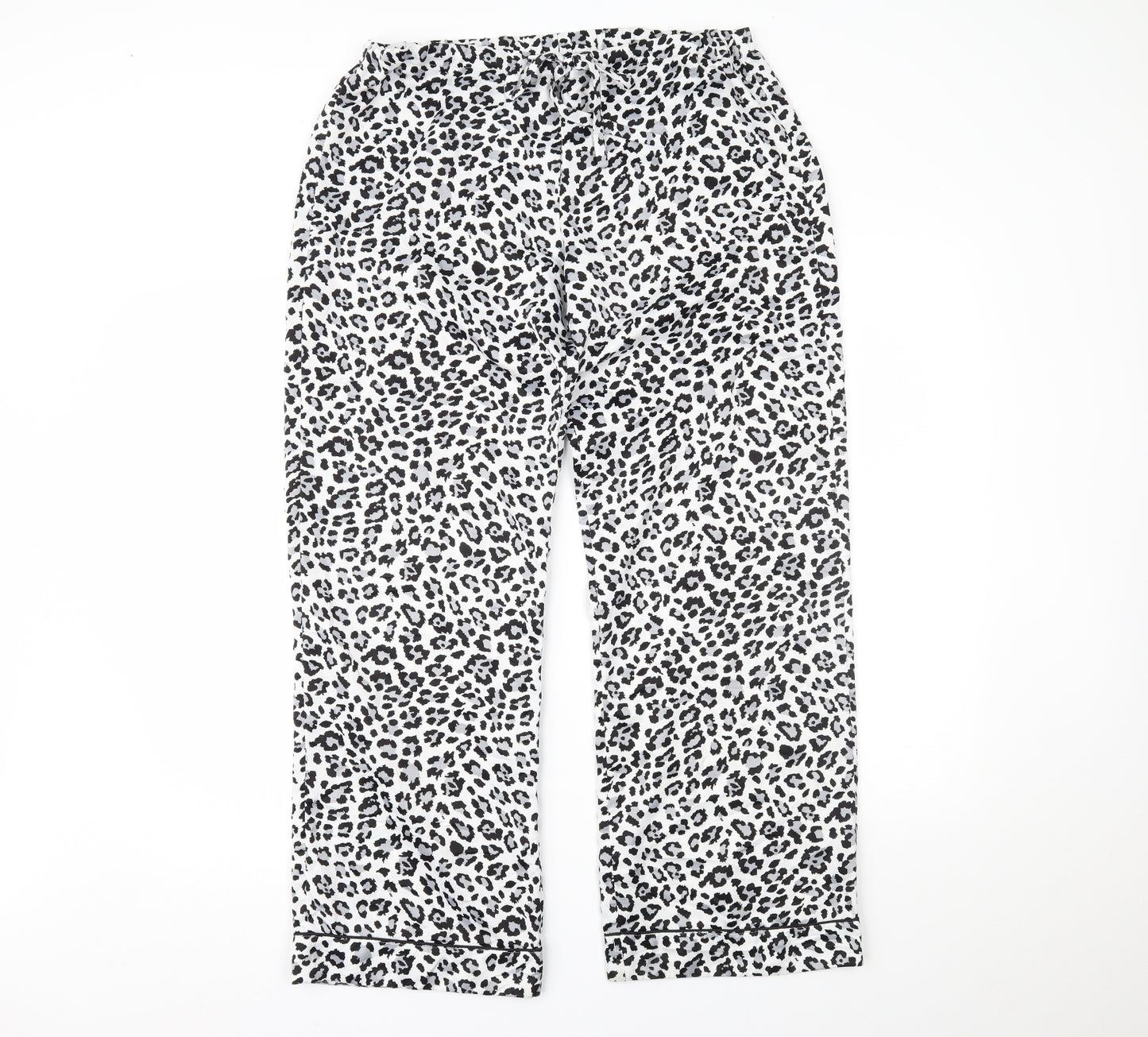 La Senza Womens White Animal Print   Pyjama Pants Size 14