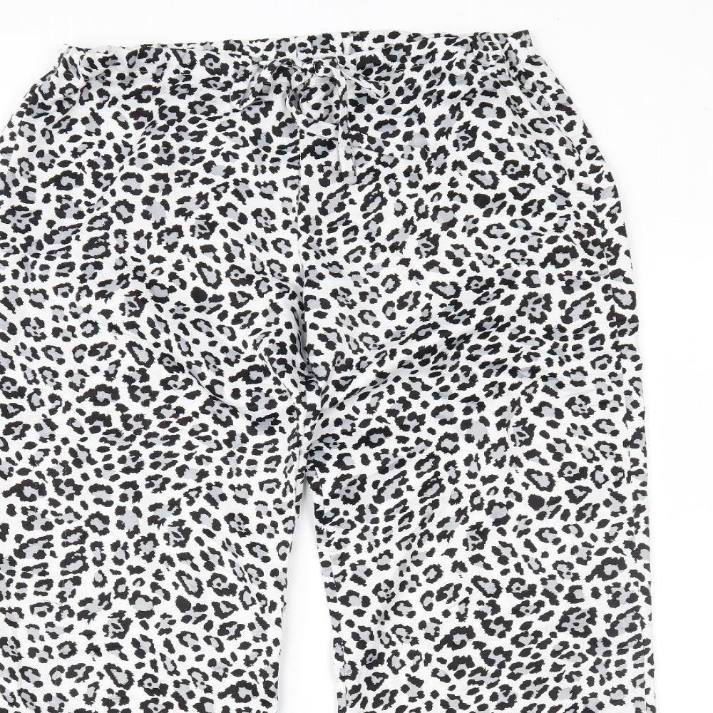 La Senza Womens White Animal Print   Pyjama Pants Size 14