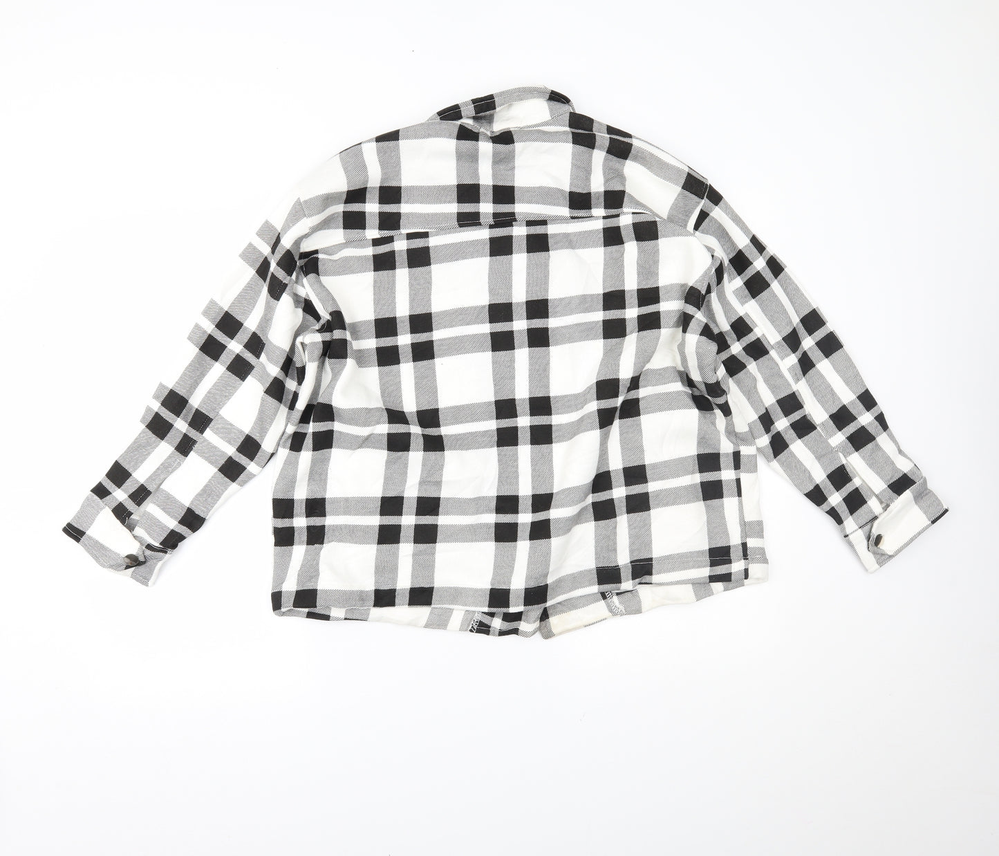 crazy girls Womens White Plaid  Jacket  Size S