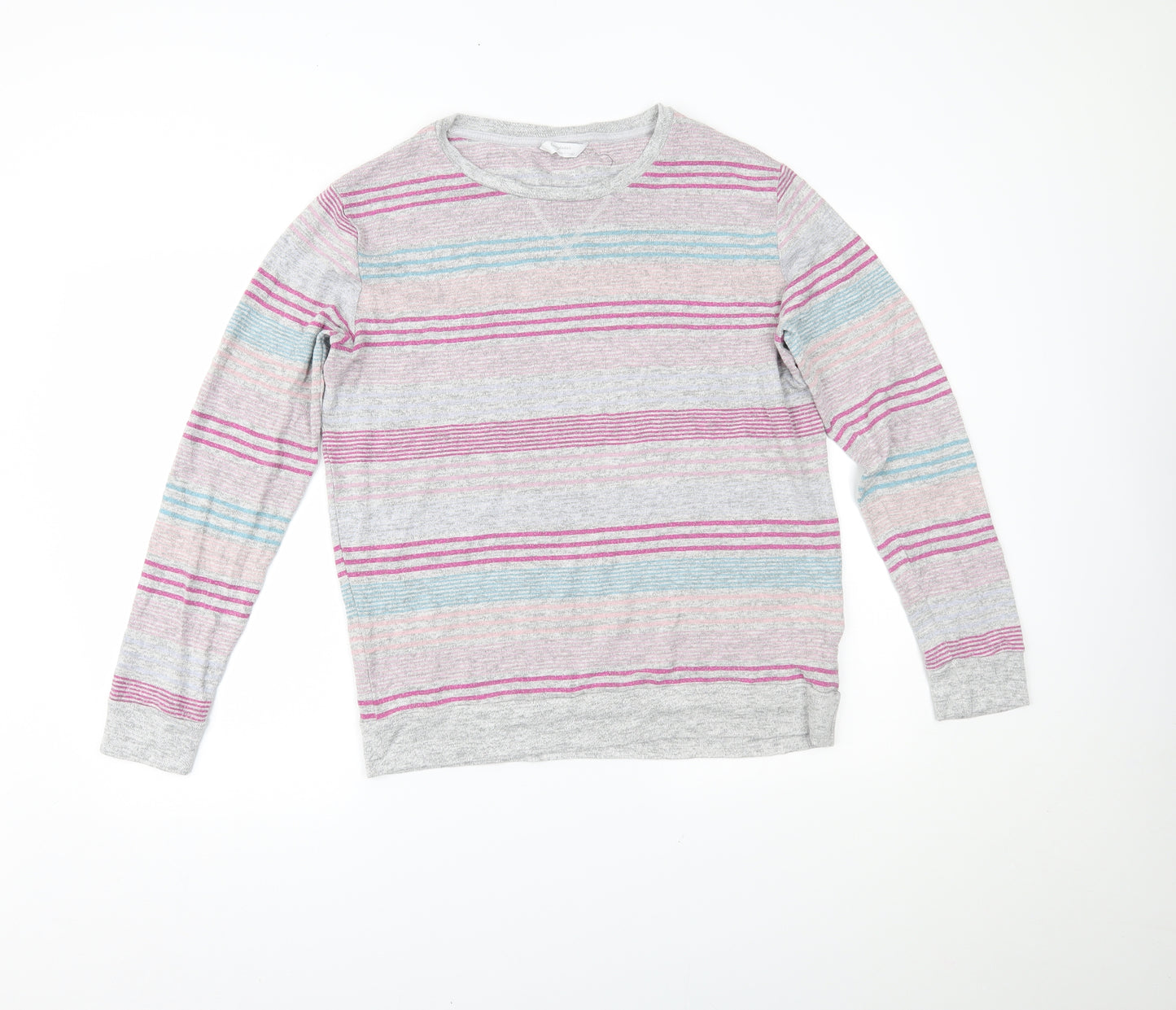 Marks and Spencer Womens Multicoloured Striped  Pullover Jumper Size 14